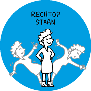 Loopbaan-Coaching, illustratie rechtop staan